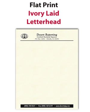 100ct Parchment Letterhead Ivory